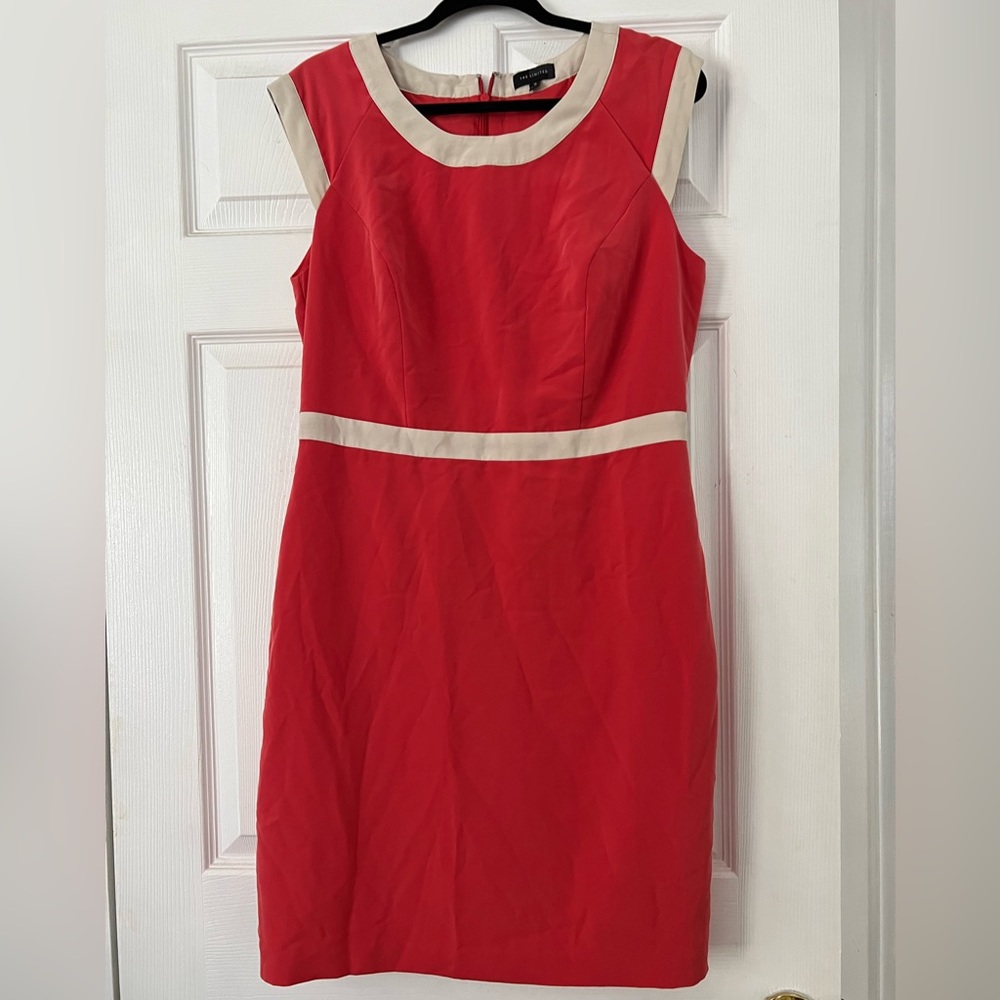 The Limited Dress Size 12 Sleeveless ￼Orange Ivory NWOT Zipper ￼ Lined